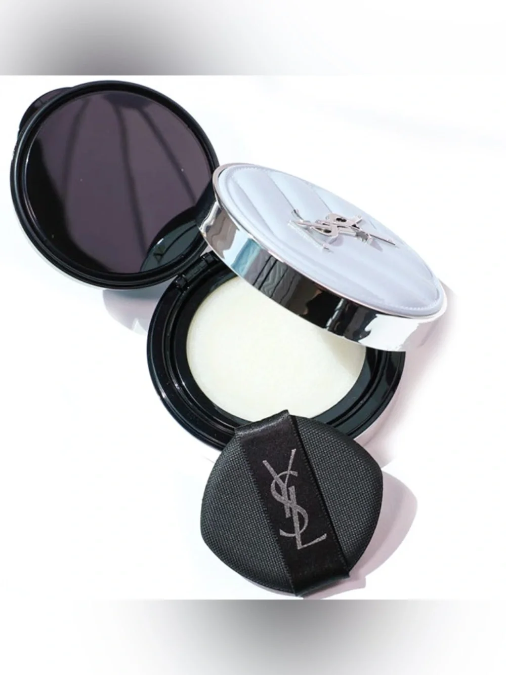 YSL All Hours Blur Cushion Mattifying Powder — Icy Blue NEW IN BOX✨Korea Excl